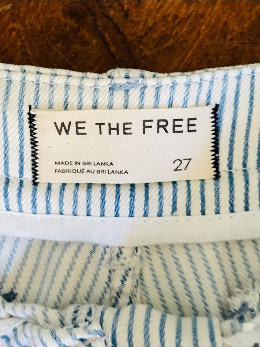 Light Blue Printed Drawstring Pants - Picture 4 of 5